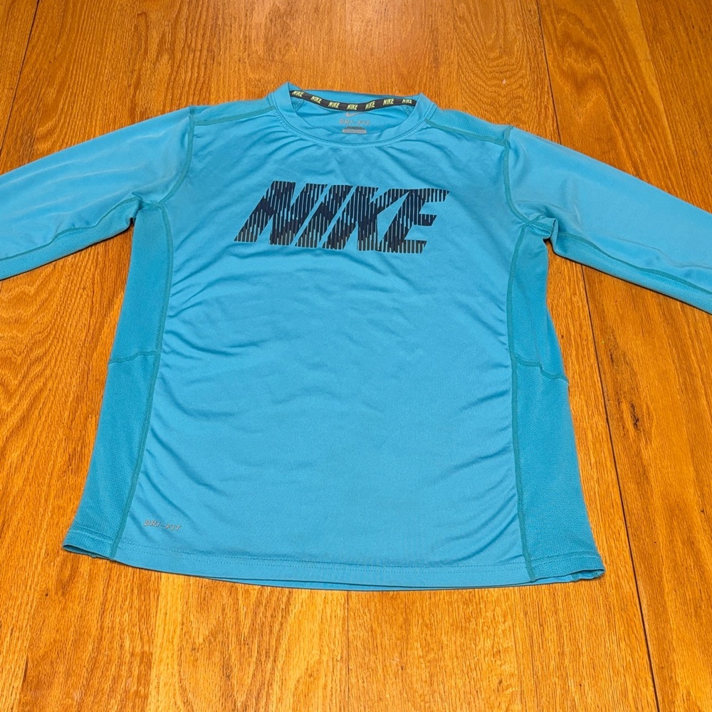 Nike Girls Teal Performance Long Sleeve Shirt
